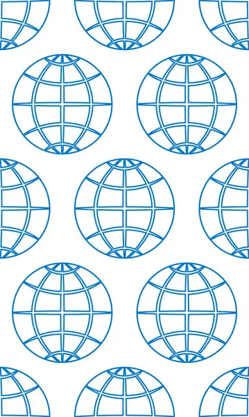 Seamless Pattern Abstract Globe Stock Vector