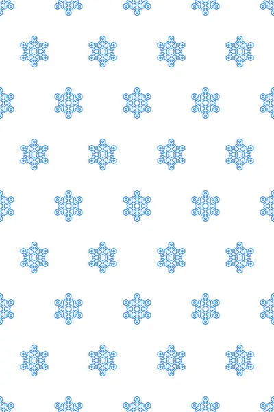 Seamless Pattern Abstract Snowflake Stock Vector