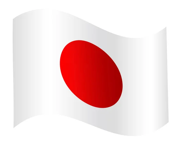Ілюстрація Літаючого Прапора Японії Стоковий вектор