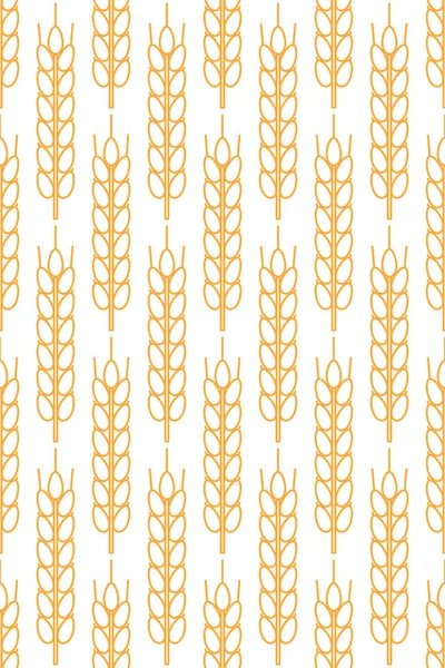 Olgun Bir Buğday Kulağının Kusursuz Deseni Vektör Grafikler