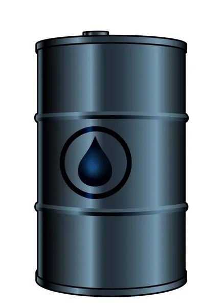 Иллюстрация Бочки Нефтяного Металла Стоковая Иллюстрация