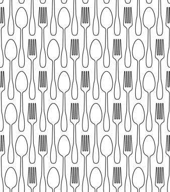 Çatal ve kaşığın kusursuz çizimi