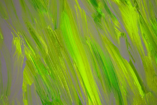 Colorful painting texture as a background. Green and gray  abstract horizontal image. Acrylic painting.