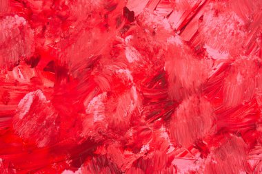 Arkaplan olarak renkli boya dokusu. Kırmızı ve beyaz soyut yatay resim.