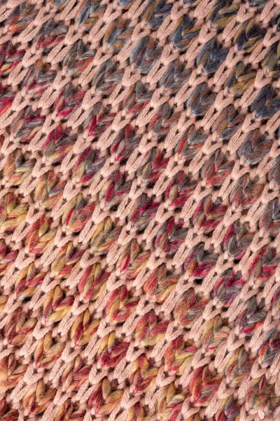 Цветная Текстура Домашнего Трикотажа Качестве Фона — стоковое фото