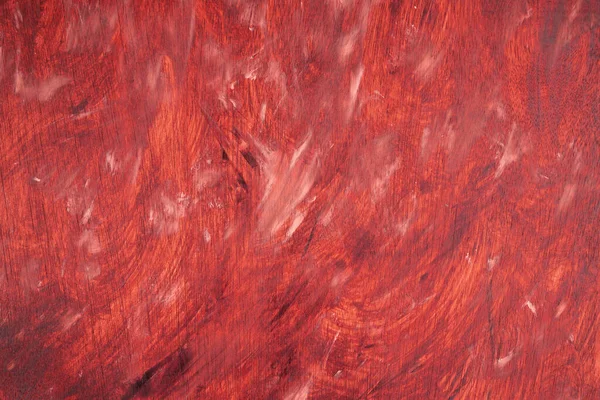 以色彩艳丽的木纹为背景 红色抽象水平图像 丙烯酸绘画 — 图库照片