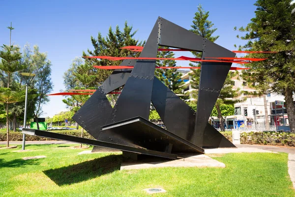 Limassol Cyprus July 2021 Metal Sculpture Georgiis Tsaras Molos Park — Stock Photo, Image