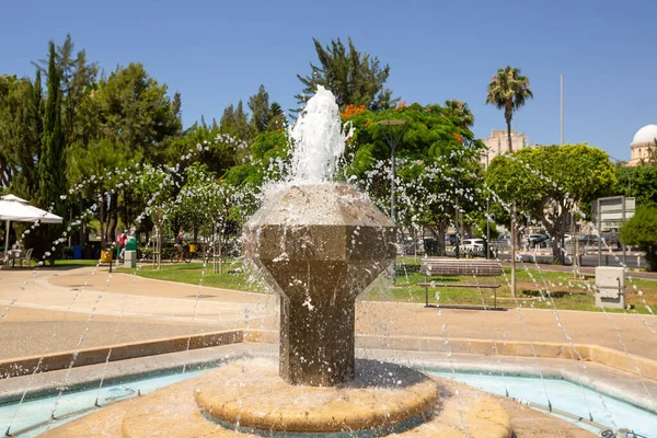 Fontaine Dans Parc Molos Limassol Chypre — Photo