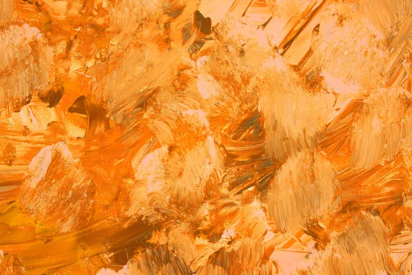Colorful Painting Texture Background Orange White Abstract Horizontal Image Acrylic — Stockfoto
