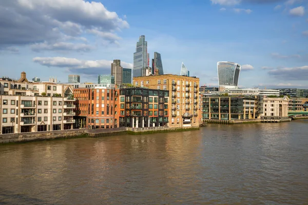 Vista Del Distrito Financiero Ciudad Londres Con Edificios Modernos Oficinas — Foto de Stock