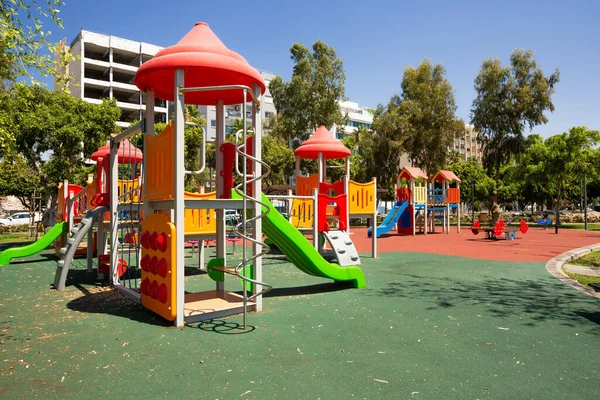 Plac Zabaw Dla Dzieci Parku Publicznym Obraz Stockowy