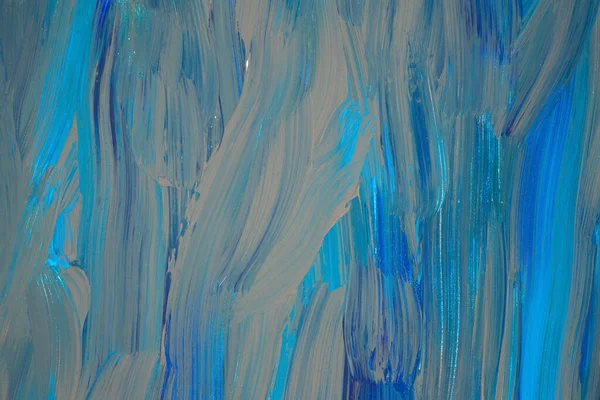 Barevná Malba Textury Jako Pozadí Modrý Šedý Abstraktní Horizontální Obraz Stock Fotografie