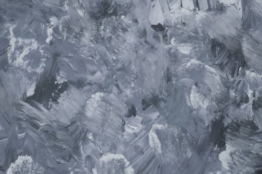 Arkaplan olarak renkli boya dokusu. Gri ve beyaz soyut yatay görüntü. Akrilik resim.