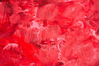 Arkaplan olarak renkli boya dokusu. Kırmızı ve beyaz soyut yatay resim.