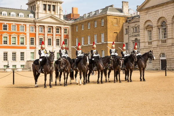 Stock image London, United Kingdom - September 6, 2021 - Changing The Queens Life Guard in the large square between Old Admiralty building and Admiralty House in London.