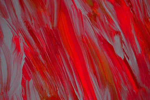 Colorful painting texture as a background. Red and gray  abstract horizontal image. Acrylic painting.