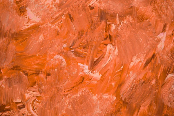 Πολύχρωμη Υφή Ζωγραφική Φόντο Πορτοκαλί Και Λευκή Αφηρημένη Οριζόντια Εικόνα — Φωτογραφία Αρχείου
