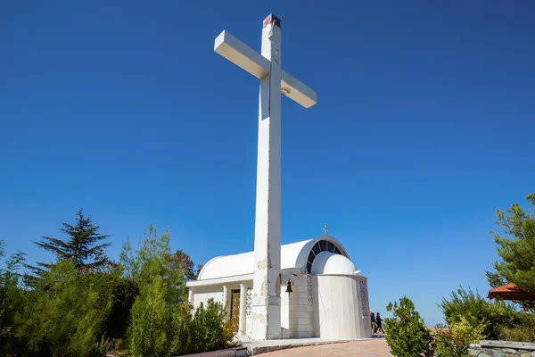 Εκκλησία Του Τιμίου Σταυρού Στο Ορεινό Χωριό Πεδουλάς Κύπρος — Φωτογραφία Αρχείου