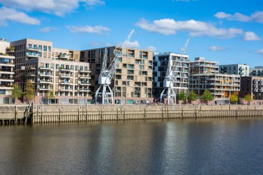 Hamburg, Almanya 'da Hafencity' de modern binalar.