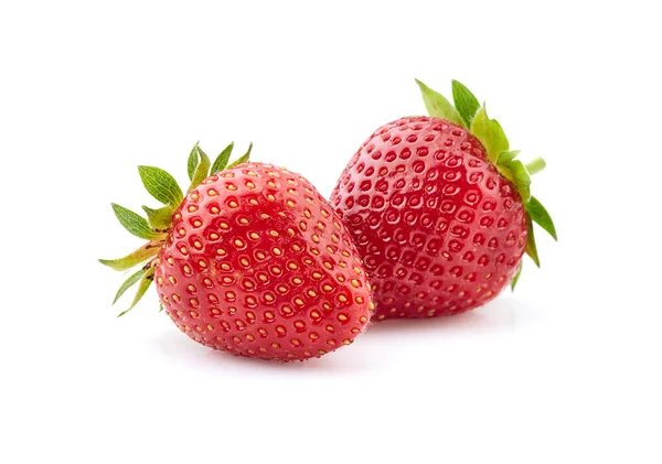 Erdbeeren Nahaufnahme Auf Weißem Hintergrund — Stockfoto
