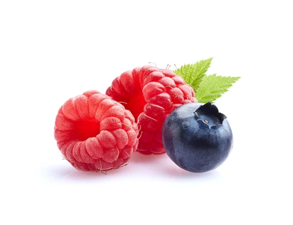 Raspberry Blueberry Closeup — Stock Photo, Image