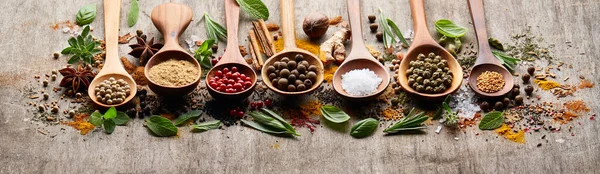 Mix Spices Herbs Wooden Boar — Stock Photo, Image