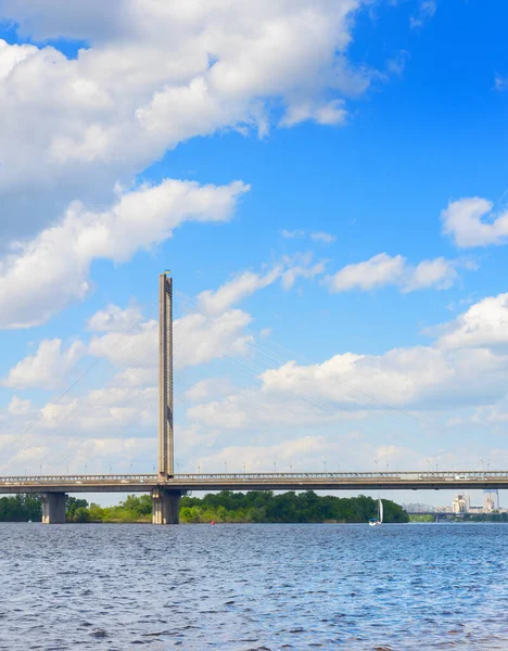 Vista Ponte Sul Kiev Ucrânia — Fotografia de Stock