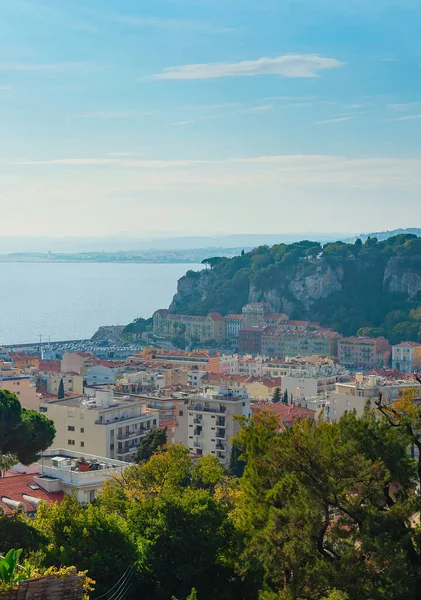 Sunremo Aerial Cityscape Mediterranean Seaside Resort Sunshine Italy — Foto de Stock