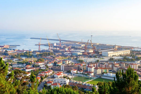 Viana Castelo Skyline Kilátás Esti Fényben Portugália — Stock Fotó
