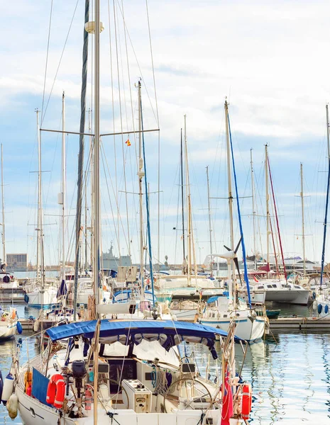 Yachts Luxe Amarrés Dans Marina Italie — Photo