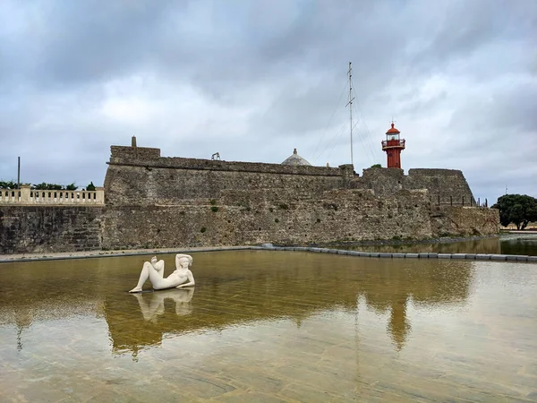 Форте Санта Катарина Фигейра Фоз Португалия Стоковое Фото