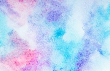  Renkli suluboya arka plan. Fırçayla boyanmış el.