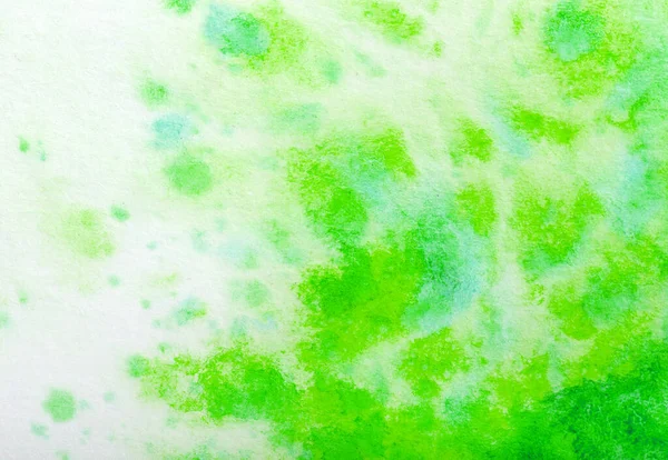 Groene Aquarelachtergrond Hand Geschilderd Door Borstel — Stockfoto