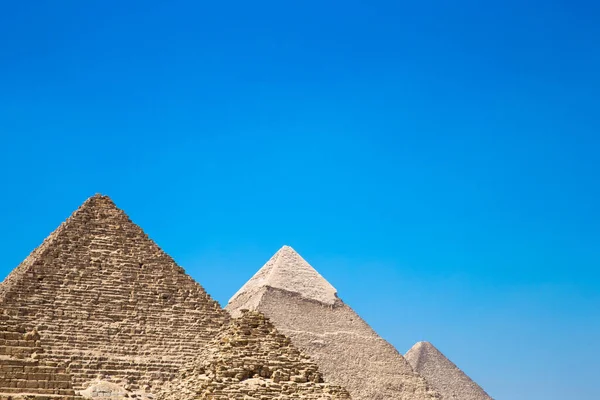Piramides Met Een Mooie Hemel Van Giza Cairo Egypte — Stockfoto