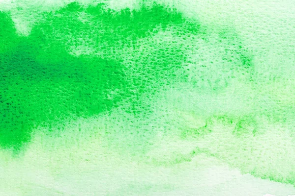 Abstract Groene Aquarelachtergrond Kleur Spat Het Papier Handgetrokken — Stockfoto