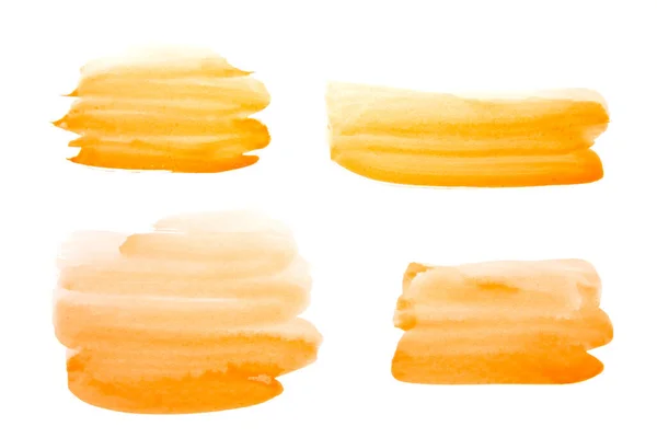 Αφηρημένη Ακουαρέλα Χρώματος Που Απομονώνεται Λευκό Φόντο Πορτοκαλί Σημαία Ακουαρέλας — Φωτογραφία Αρχείου