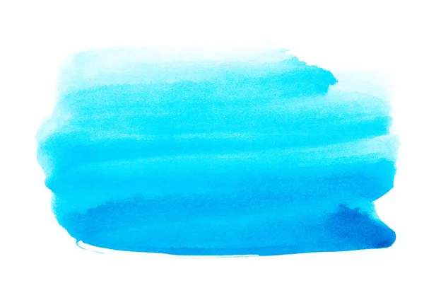 Абстрактний Синій Акварельний Фон Колір Розбризкувався Папері Рука Намальована — стокове фото