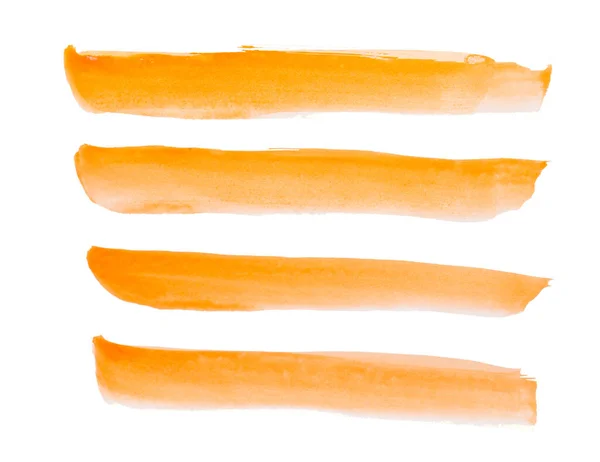 Pittura Astratta Acquerello Isolata Sfondo Bianco Banner Acquerello Arancione — Foto Stock