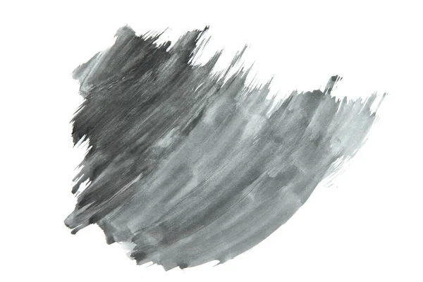 Siyah Suluboya Suluboya Kağıt Üzerinde Soyut Boyanmış Mürekkep Darbeleri — Stok fotoğraf