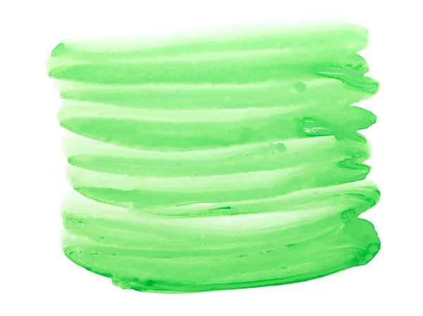 Vernice Verde Acquerello Isolata Sfondo Bianco Banner Acquerello Verde — Foto Stock