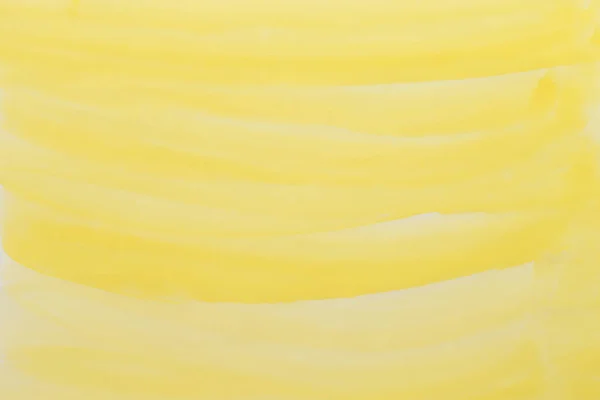 Sarı Suluboya Arka Plan Fırçayla Boyanmış — Stok fotoğraf