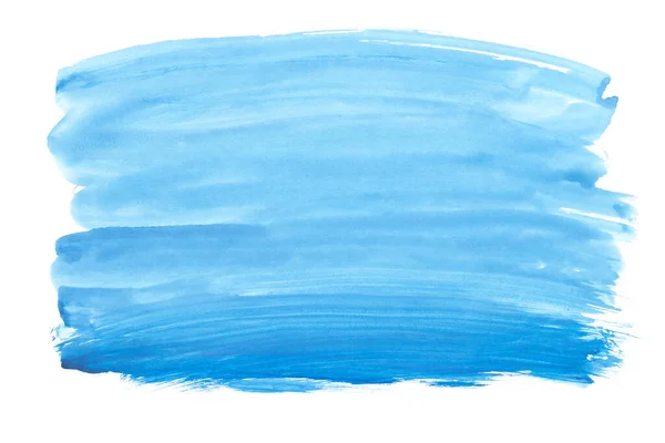 Vízfesték Kék Absztrakt Festett Tinta Stroke Beállítva Akvarell Papír — Stock Fotó