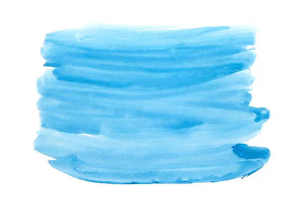 Suluboya Suluboya Kağıda Yazılmış Mavi Soyut Mürekkep Darbeleri — Stok fotoğraf