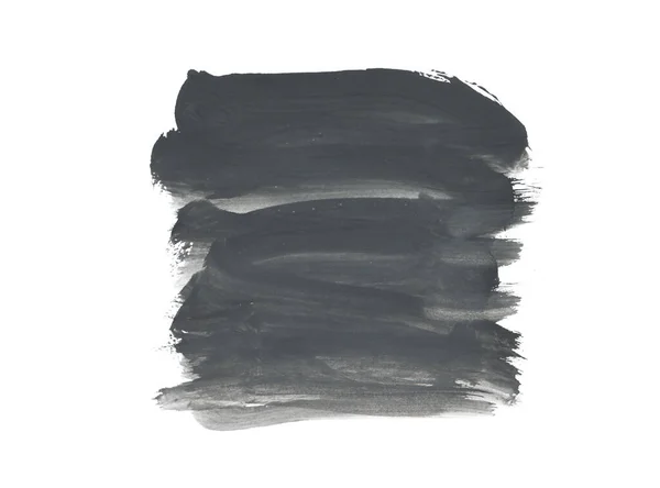 Black Watercolor Abstract Painted Ink Strokes Set Watercolor Paper — Stock Photo, Image
