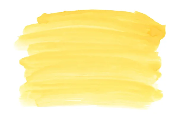 Żółte Tło Akwareli Ręcznie Malowane Pędzlem — Zdjęcie stockowe