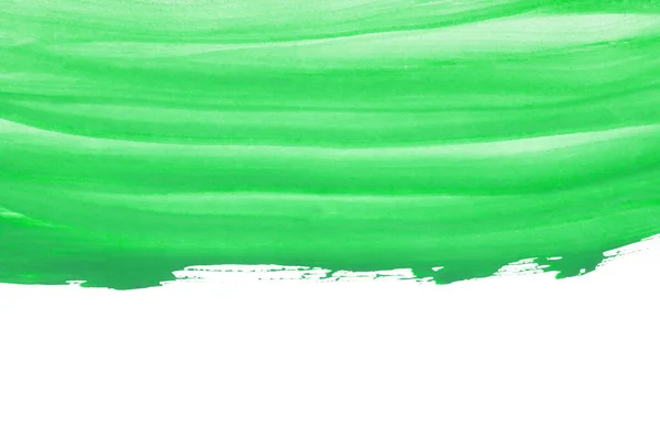 Zelená Akvarel Izolované Bílém Pozadí Zelený Akvarel Prapor — Stock fotografie