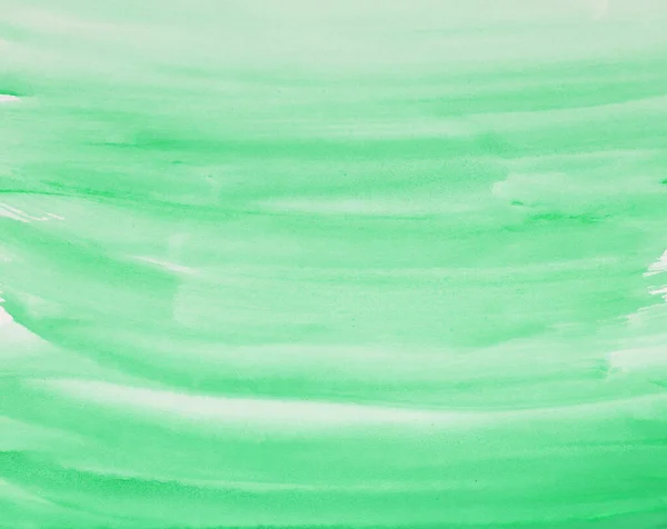 Sfondo Verde Acquerello Mano Dipinta Pennello — Foto Stock