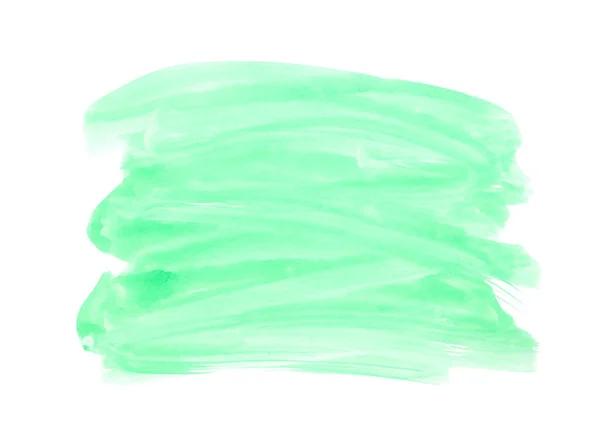 Zöld Akvarell Festék Elszigetelt Fehér Háttér Zöld Akvarell Banner — Stock Fotó