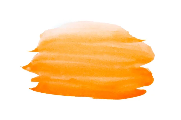 Peinture Aquarelle Abstraite Isolée Sur Fond Blanc Bannière Aquarelle Orange — Photo