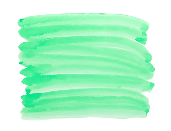 Pintura Acuarela Verde Aislada Sobre Fondo Blanco Bandera Acuarela Verde — Foto de Stock